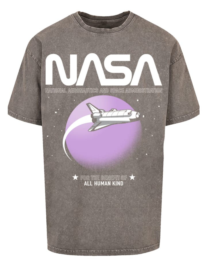 

Мужская футболка оверсайз NASA Shuttle Orbit цвета асфальт F4NT4STIC