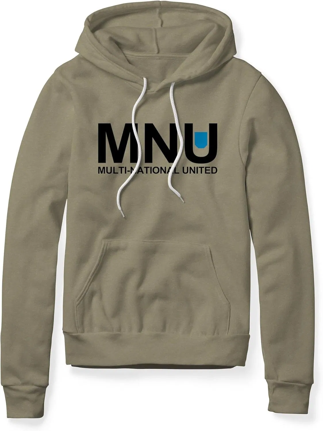Толстовка с капюшоном MNU Logo, District 9, Heather Light Military Olive