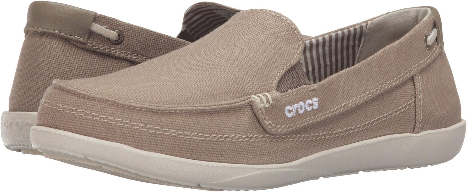 

Лоферы Crocs Walu Canvas Loafer, цвет Khakki/Stucco