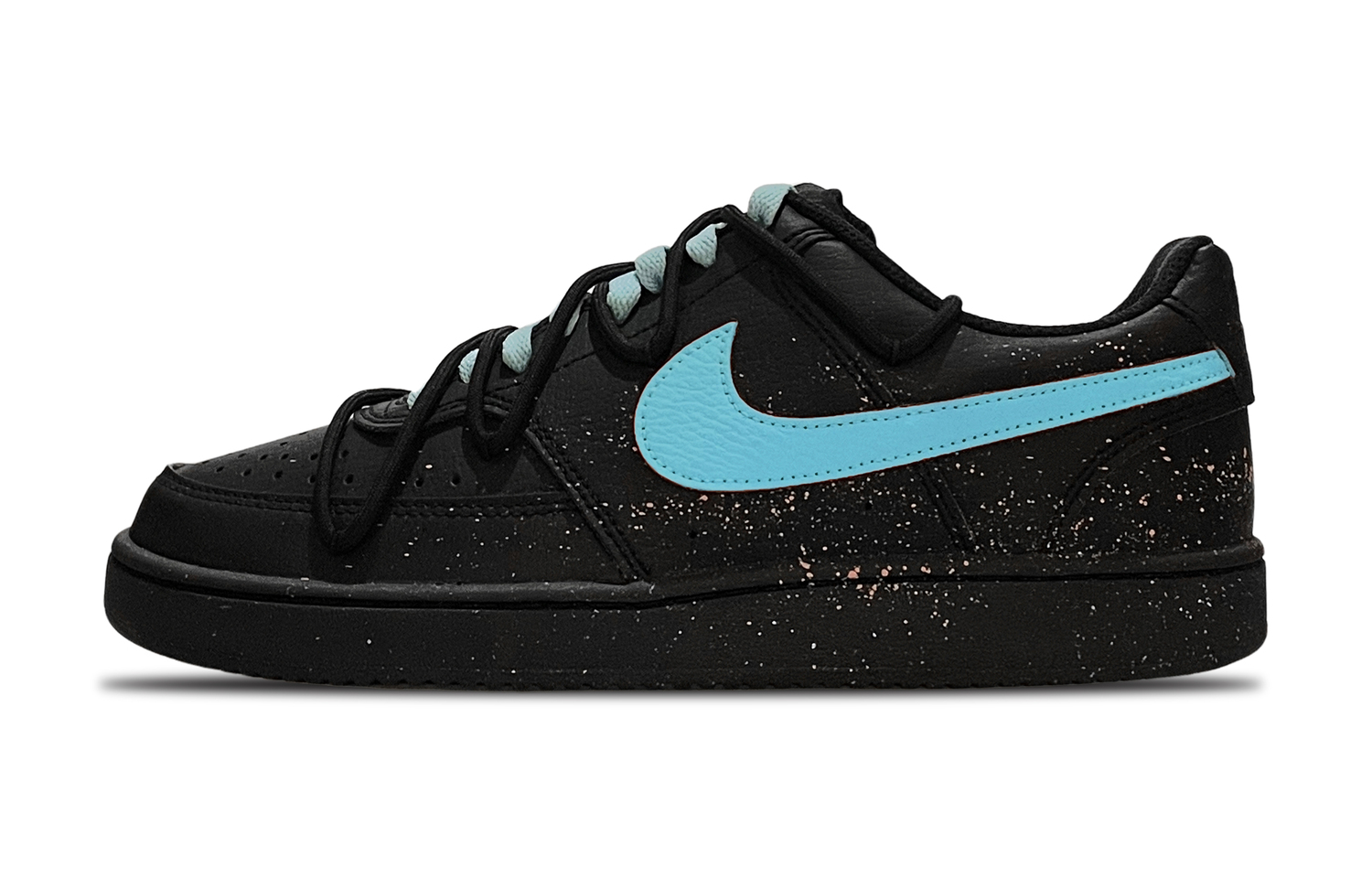 

Nike Кроссовки для скейтбординга Court Vision Low с низкой износостойкостью, быстросохнущие, низкие, унисекс, черно-синие, цвет Black Blue
