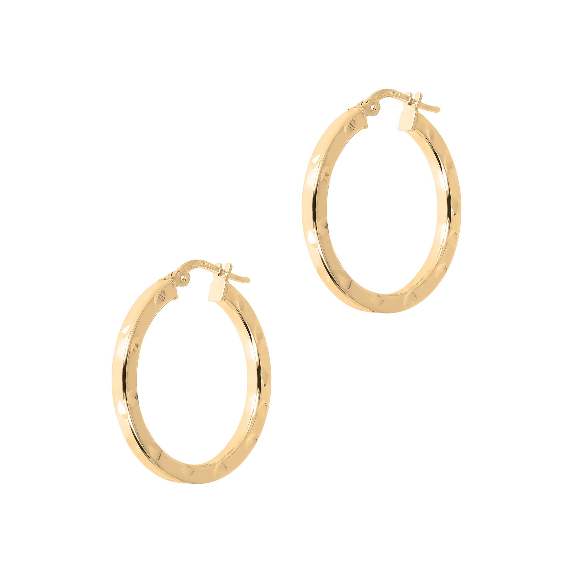 

Autentica - круглые серьги-кольца с бриллиантовой огранкой диаметром 1 дюйм Autentica, желтый