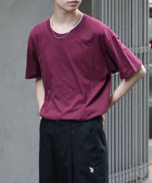 

Футболка из высококачественного хлопка, с коротким рукавом, свободного кроя GILDAN, цвет бургундия