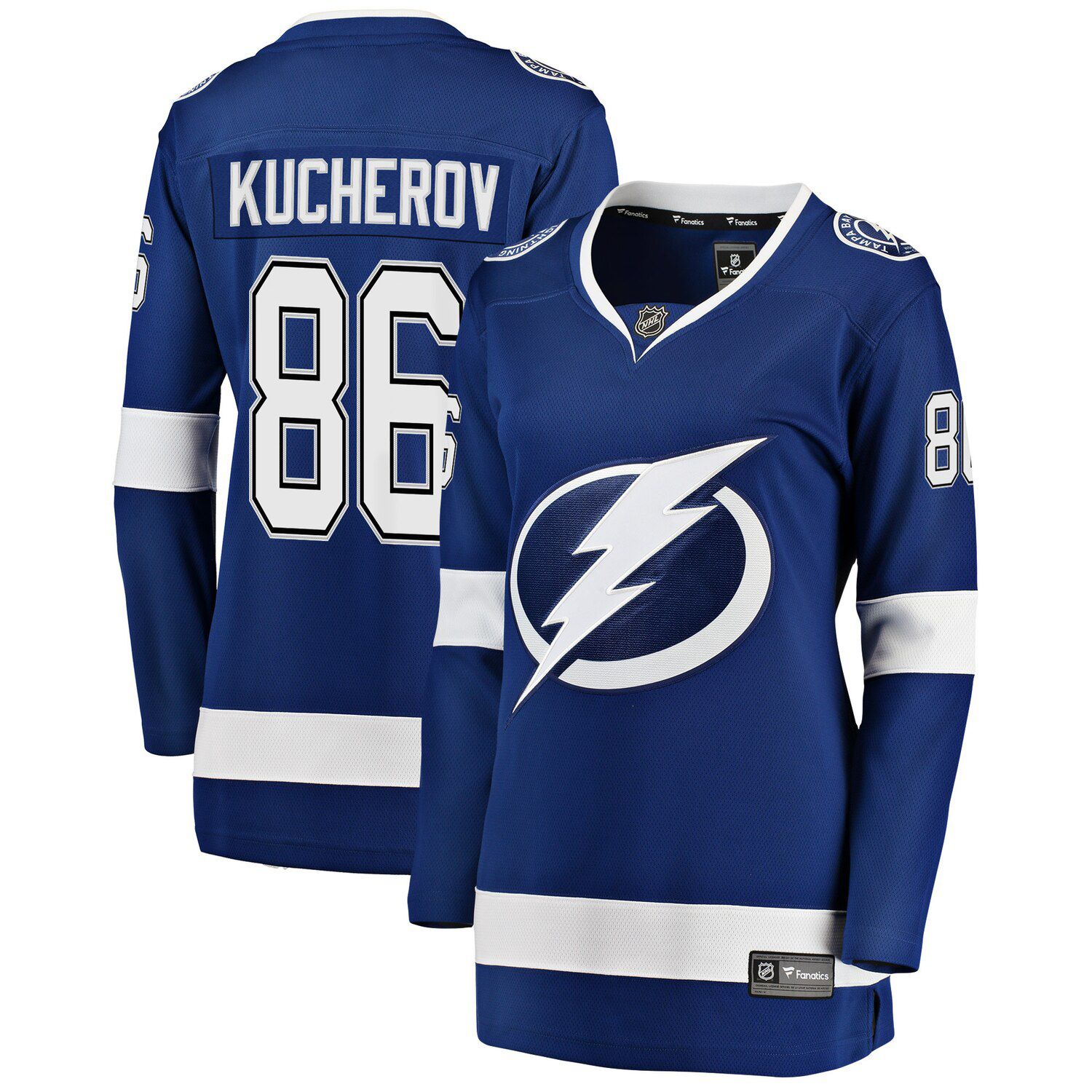 

Женская футболка Fanatics Branded Nikita Kucherov Blue Tampa Bay Lightning Premier Breakaway Player Fanatics