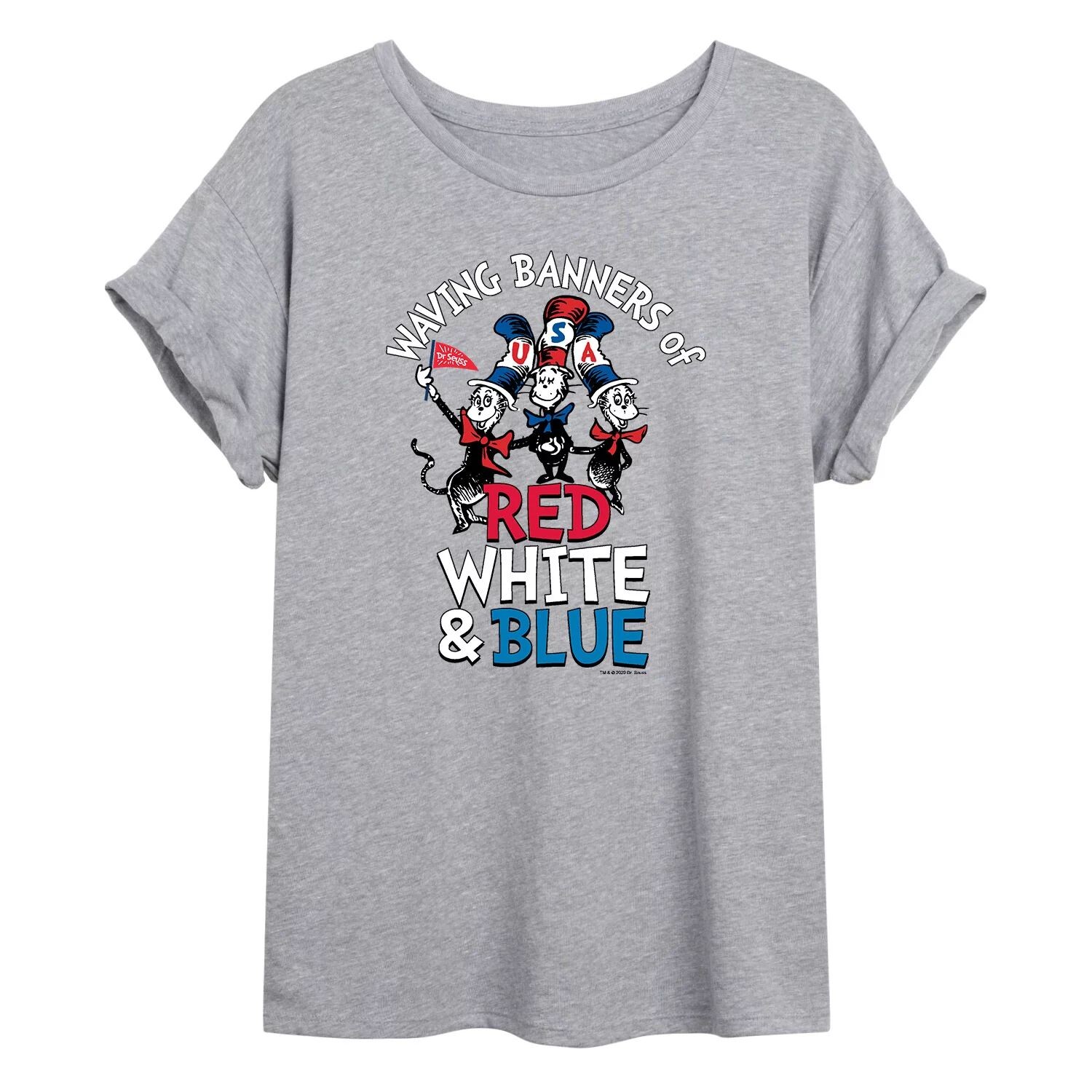 

Футболка с струящимся рисунком Dr. Seuss Americana для юниоров Licensed Character