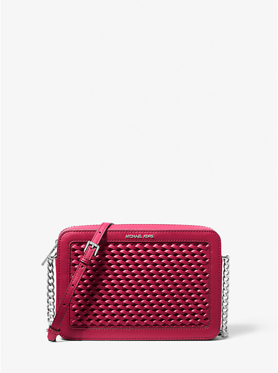 

Большая плетеная сумка через плечо Jet Set Michael Kors, красный