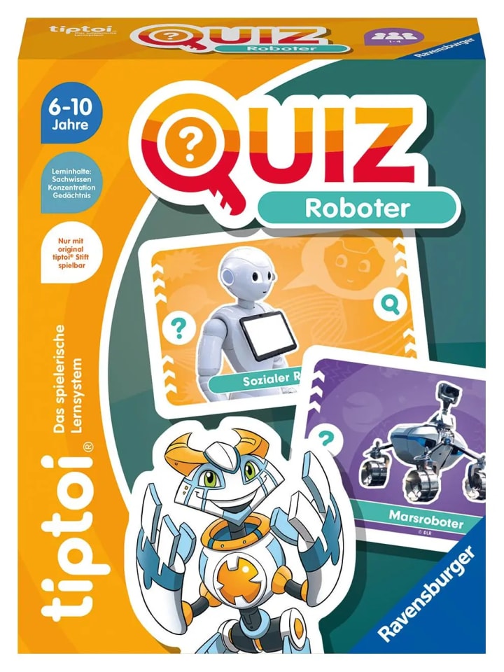 

Ravensburger tiptoi 00164 Quiz Robot, викторина для детей от 6 лет и старше, для.