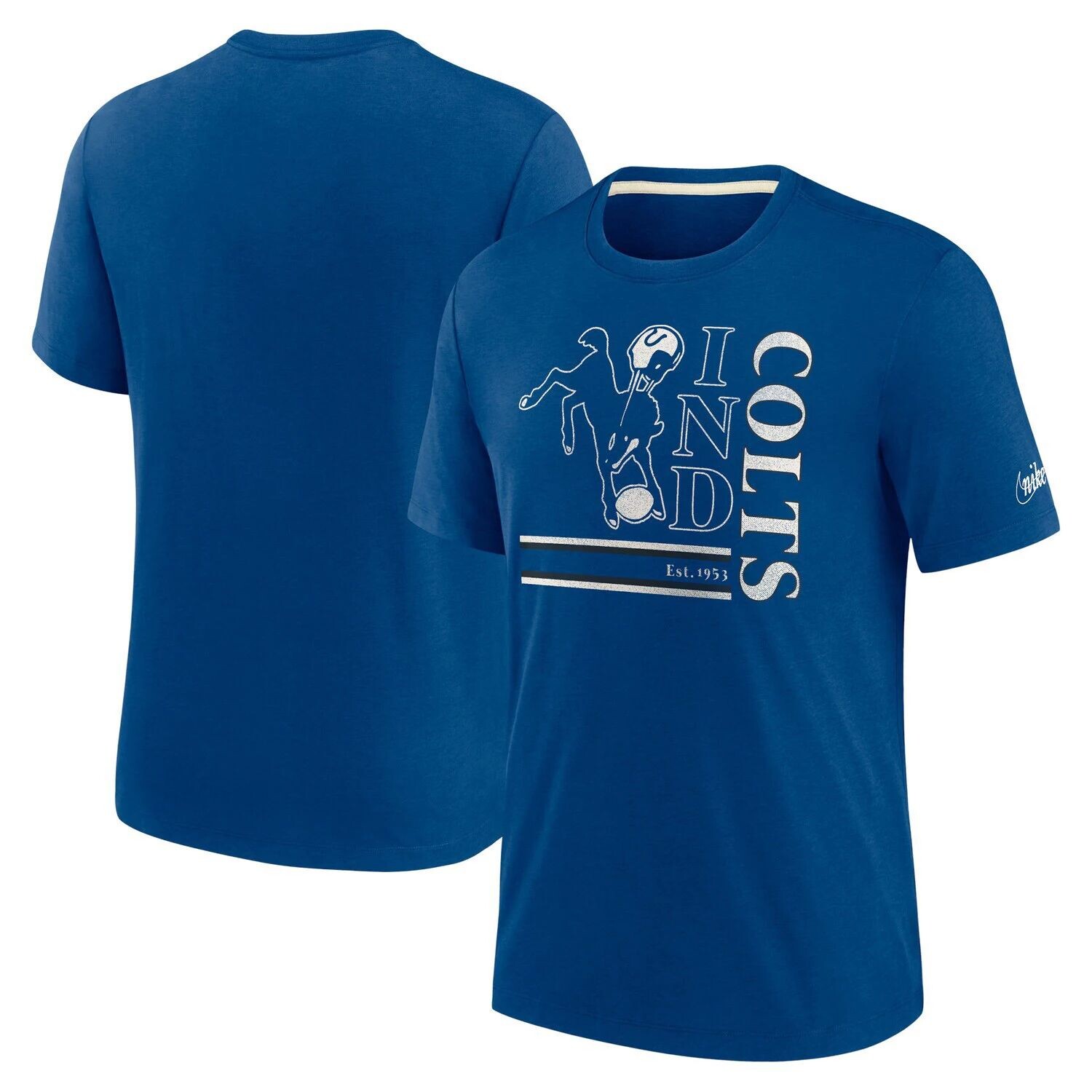 

Мужская футболка Tri-Blend с логотипом Royal Indianapolis Colts Wordmark Nike