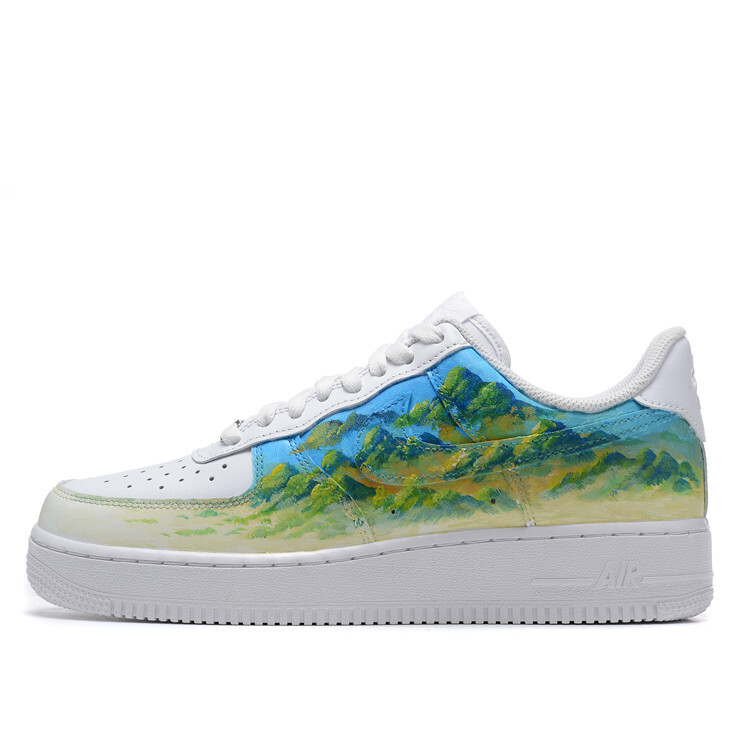 

Кроссовки Nike Air Force 1 Skateboarding Shoes Men Low-top Cyan, голубой, Синий, Кроссовки Nike Air Force 1 Skateboarding Shoes Men Low-top Cyan, голубой