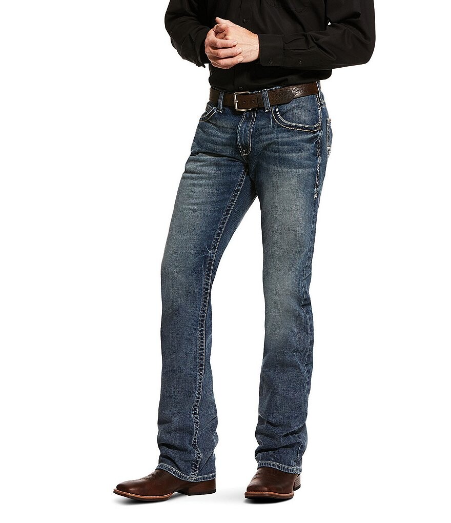 

Узкие эластичные джинсы Ariat M5 с прямыми штанинами Adkins, синий