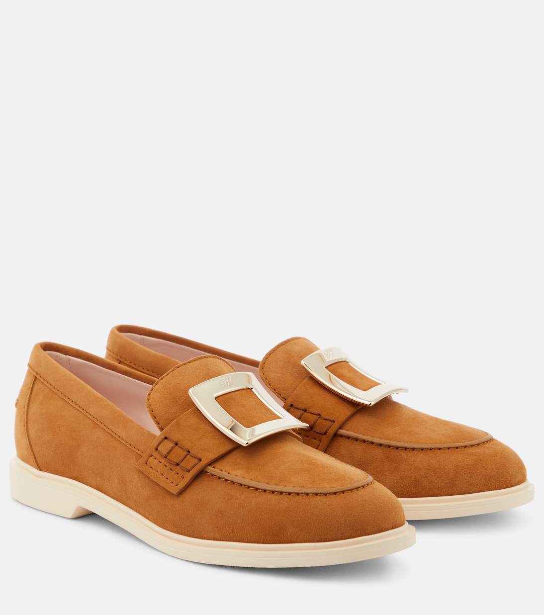 Замшевые мокасины Viv' Rangers Roger Vivier, Tan Suede