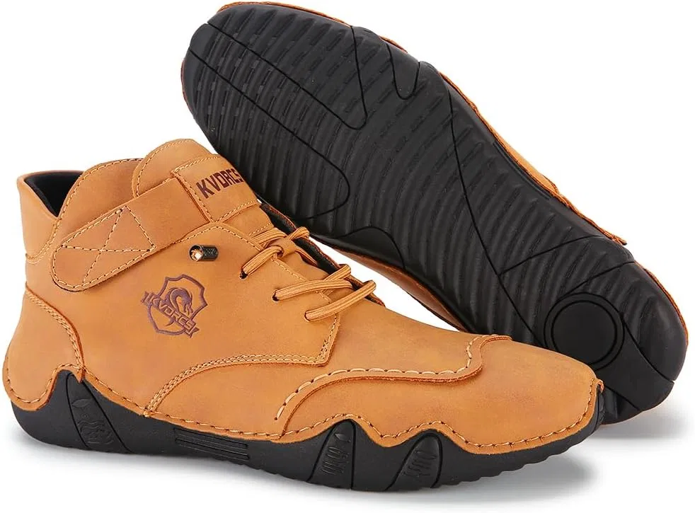 Ботинки чакка мужские кожаные, Light Brown kvdrcs — фото 4