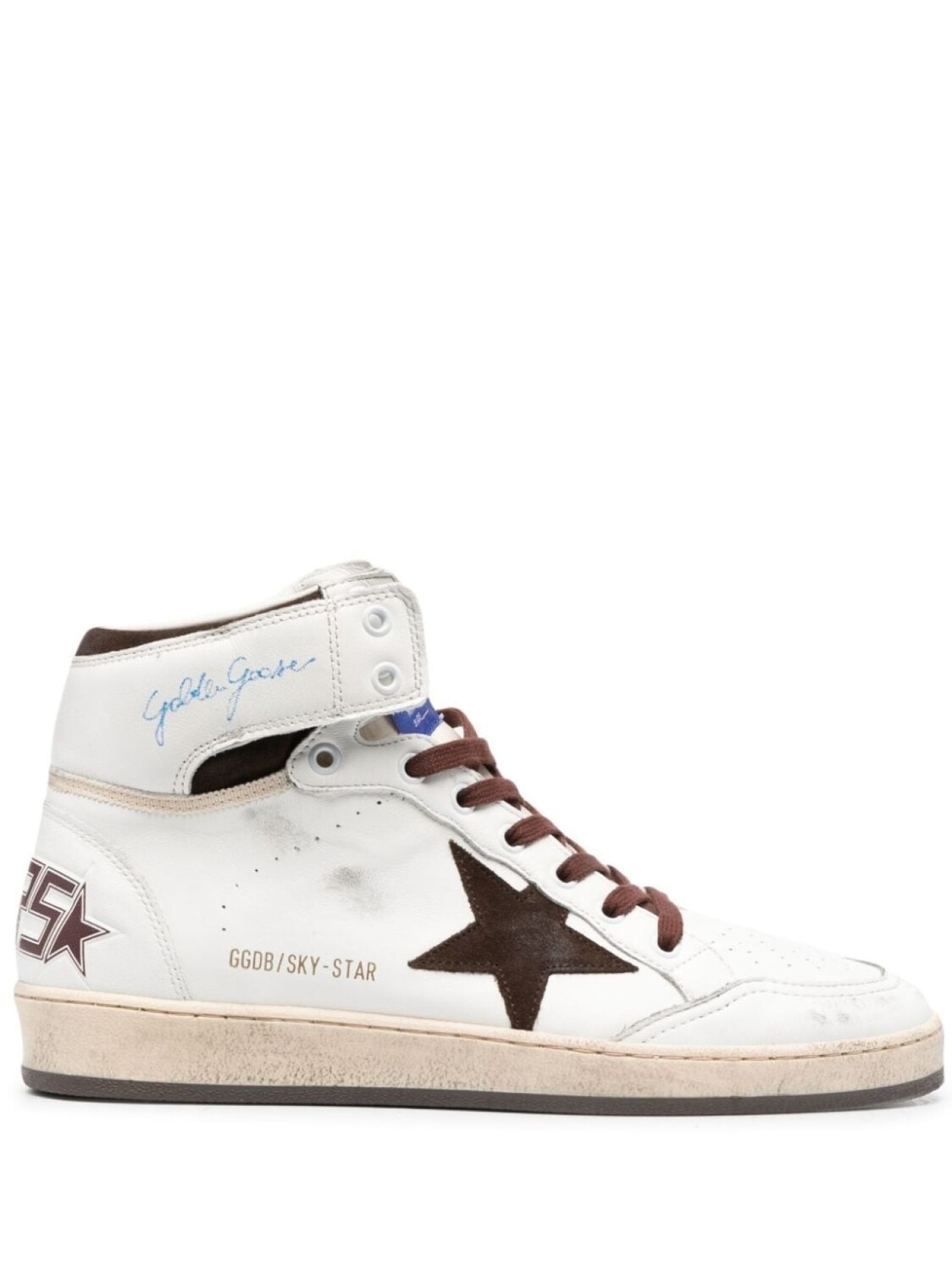 

Golden Goose высокие кеды Sky-Star на шнуровке, белый