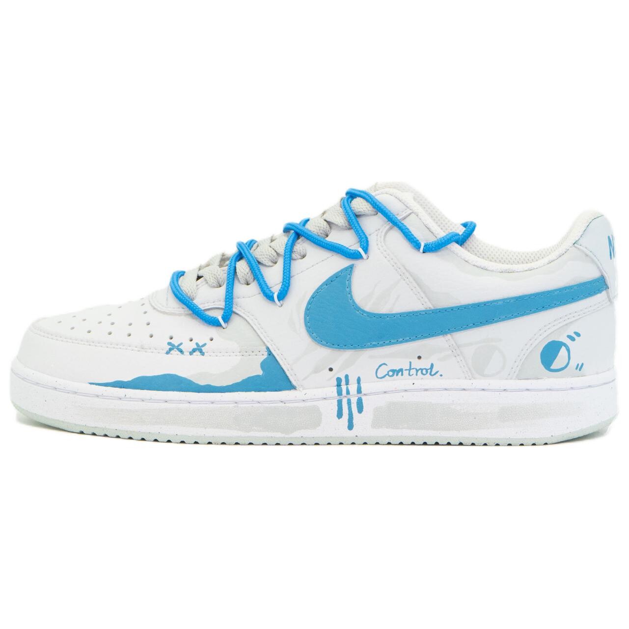 

Кроссовки Nike Court Vision 1 Skateboarding Shoes Men Low-top White/Blue/Gray, белый