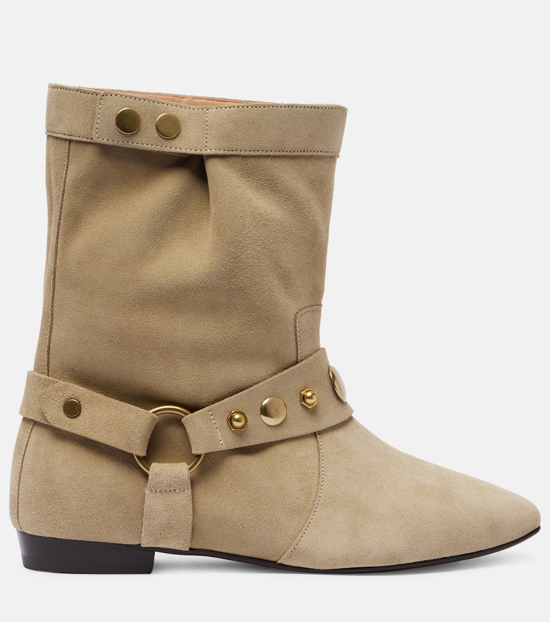 Stania замшевые ботинки до щиколотки Isabel Marant, Clay/ Gold — фото 4
