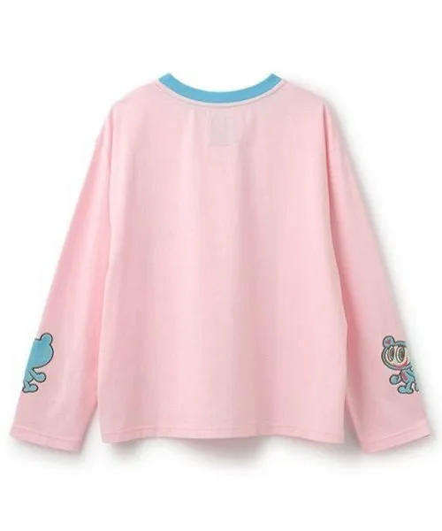 Футболка Накамура-кун с аппликацией на рукавах Pom ponette junior, Pink — фото 2