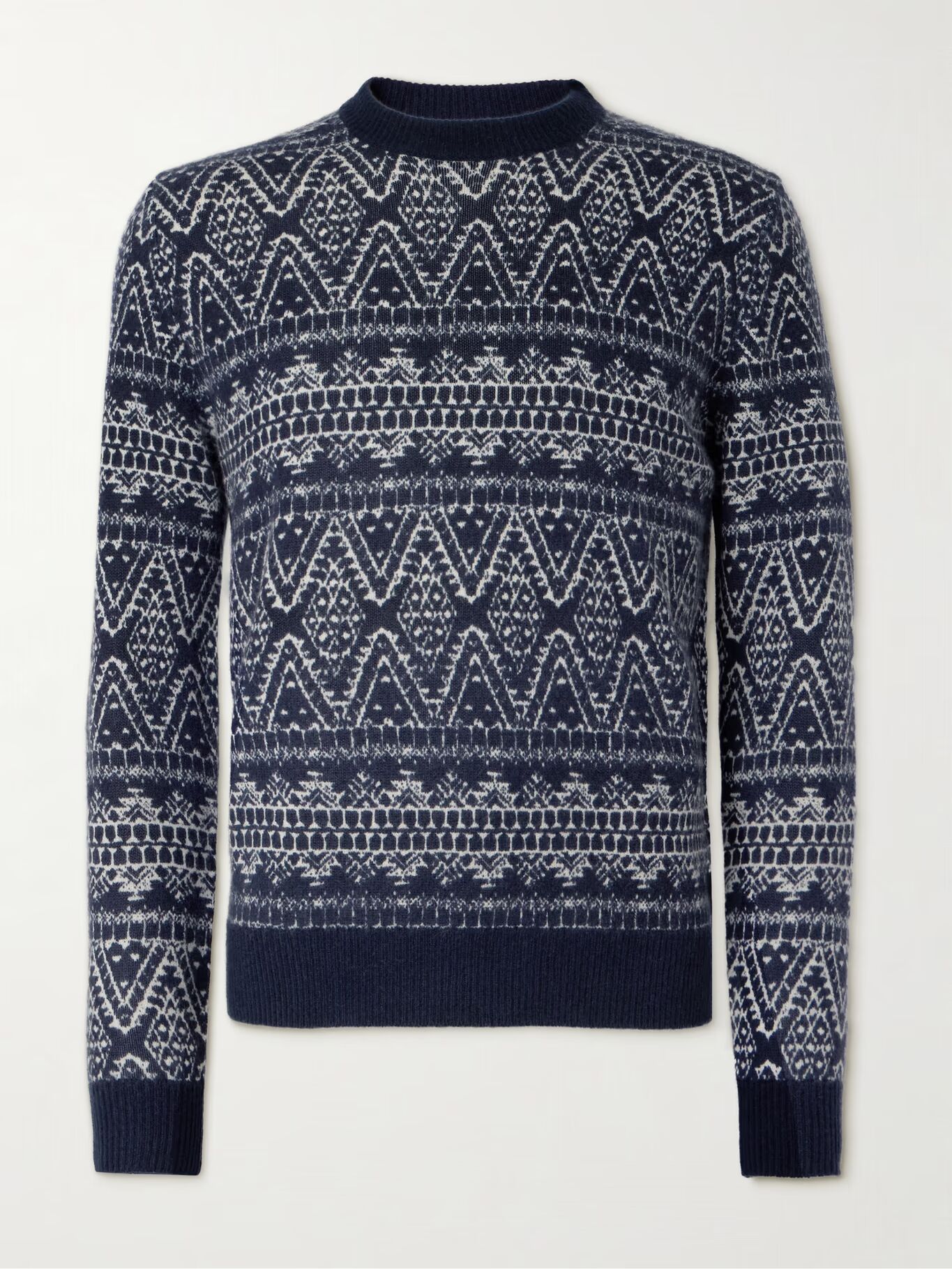 

Свитер Draco Fair Isle Virgin из смеси шерсти и кашемира BOGNER, темно-синий