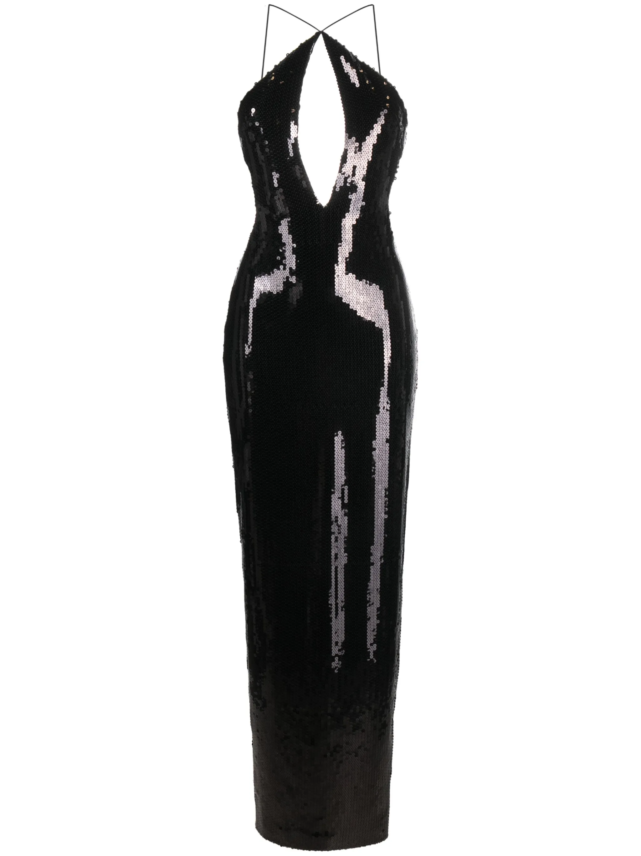 

Платье макси Elsa с пайетками Mônot, черный