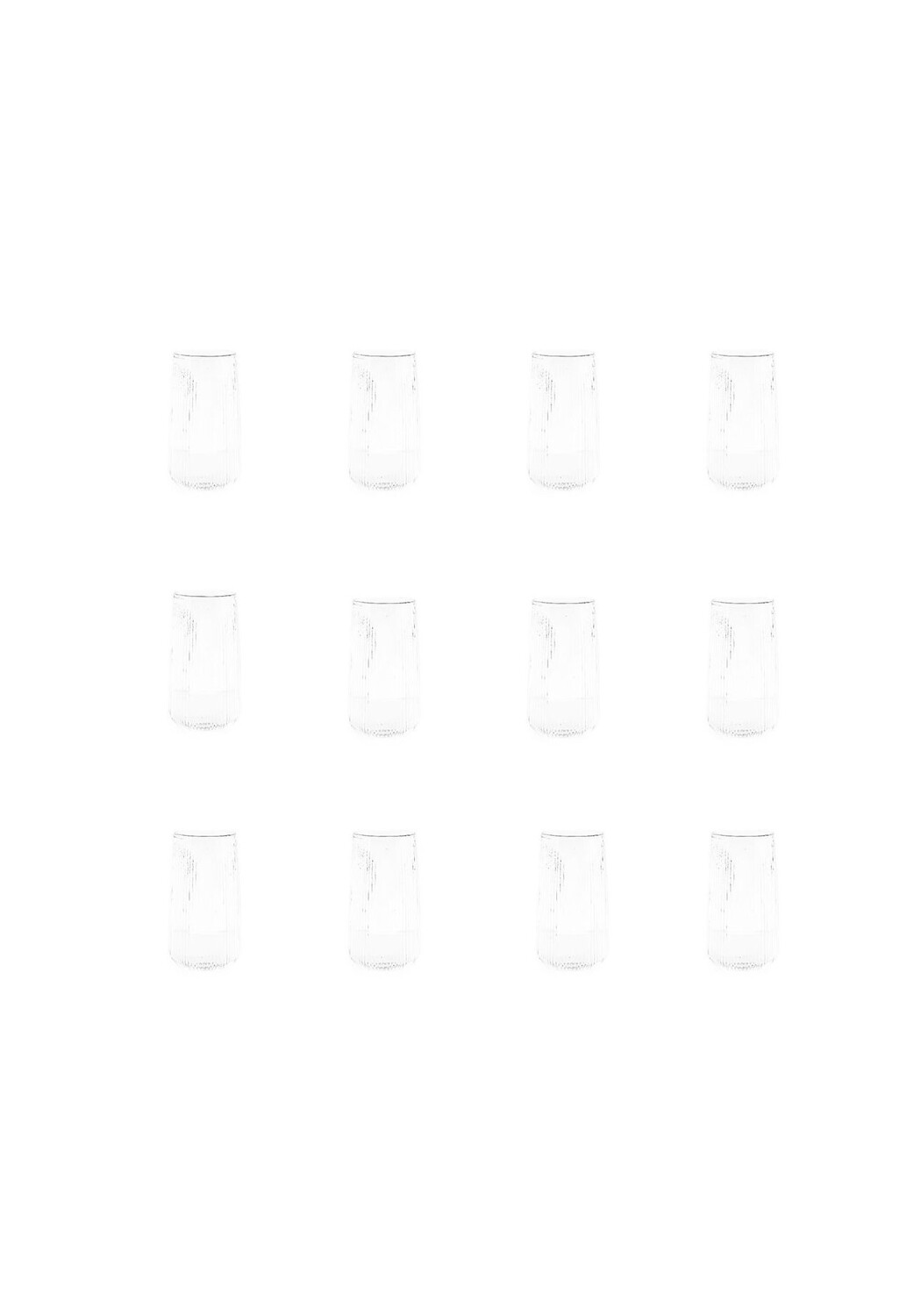 

Бокал для лонг-дринов в полоску Riffel Mulex, transparent set mit 12 gläsern