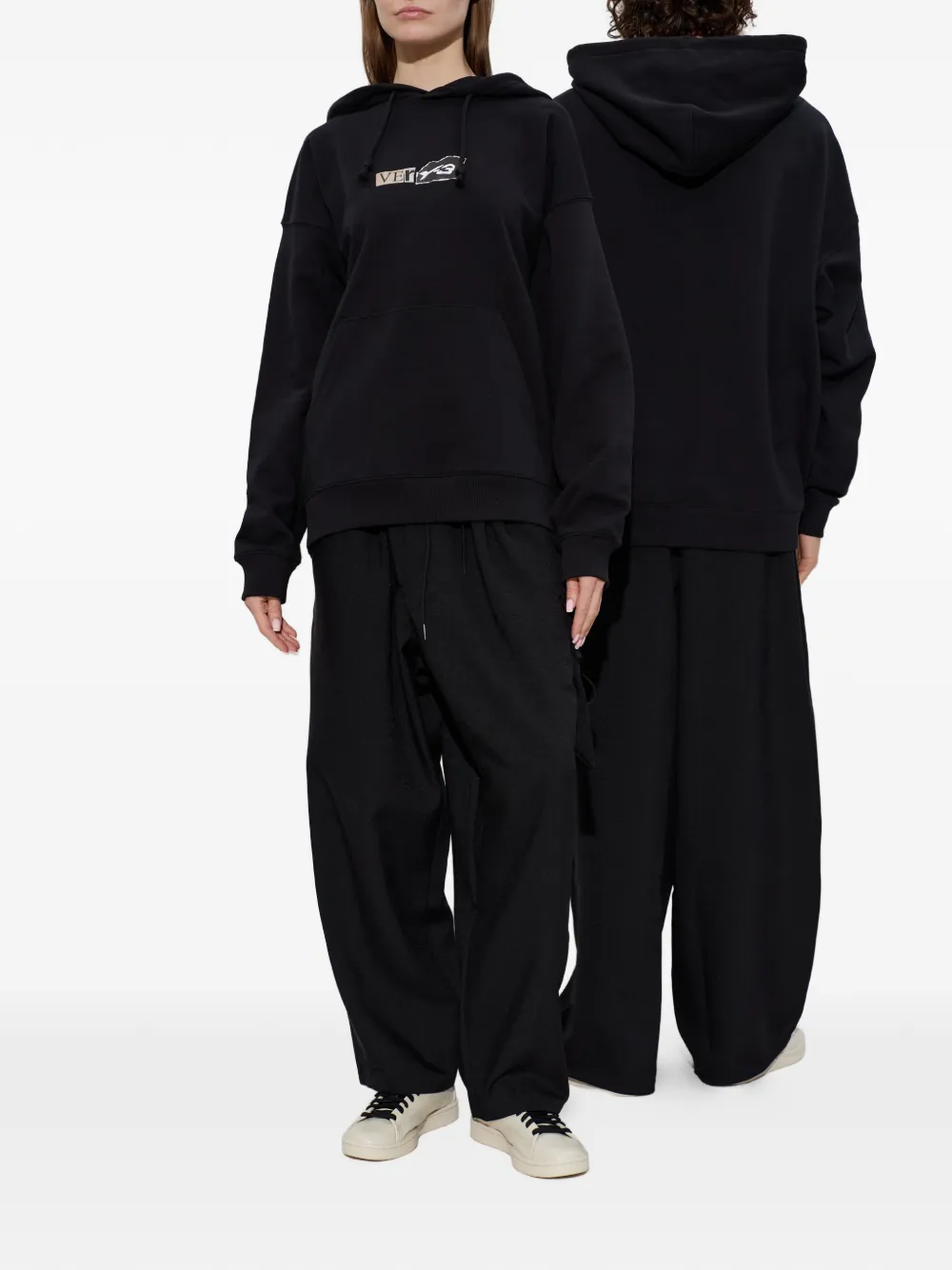 Худи с графичным принтом Y-3, черный — фото 2