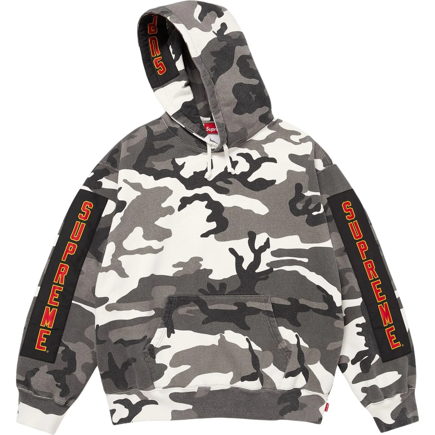 Толстовка с капюшоном и тканевыми нашивками unisex Supreme, Red/Cardinal — фото 4