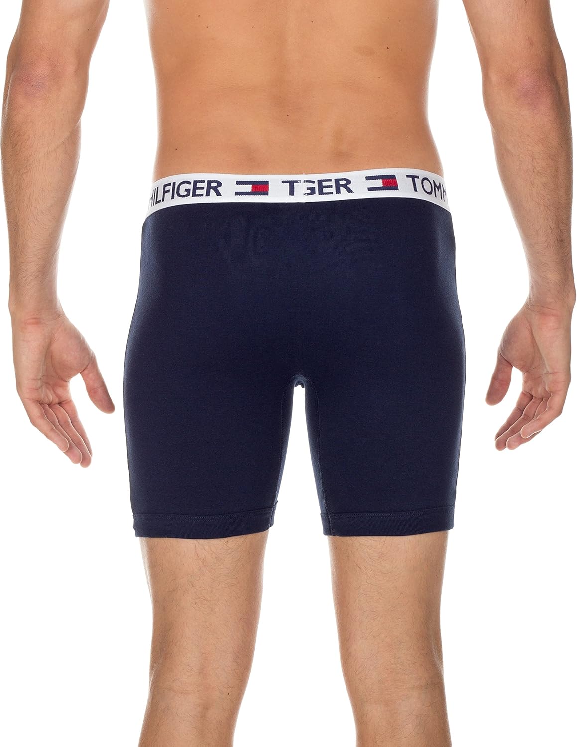 Мужское нижнее белье Tommy Hilfiger, классика, 4 пары боксеров, эксклюзивно на Amazon, 2 Grey, 2 Navy — фото 4