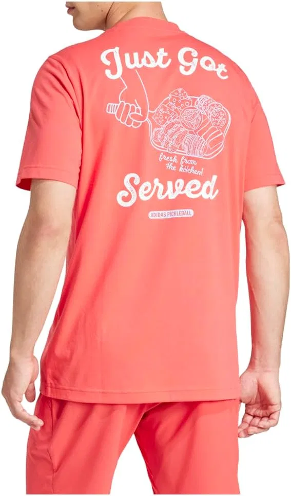 Футболка с принтом Adidas Mens Pickleball Served, красный — фото 3