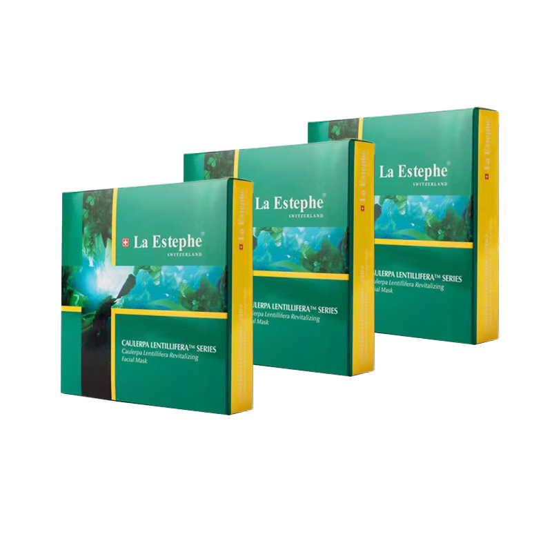 

LaEstephe Зеленая икорная эссенция освежающая подтягивающая маска для лица увлажняющая и питательная 6 шт/уп 6 шт*3 уп