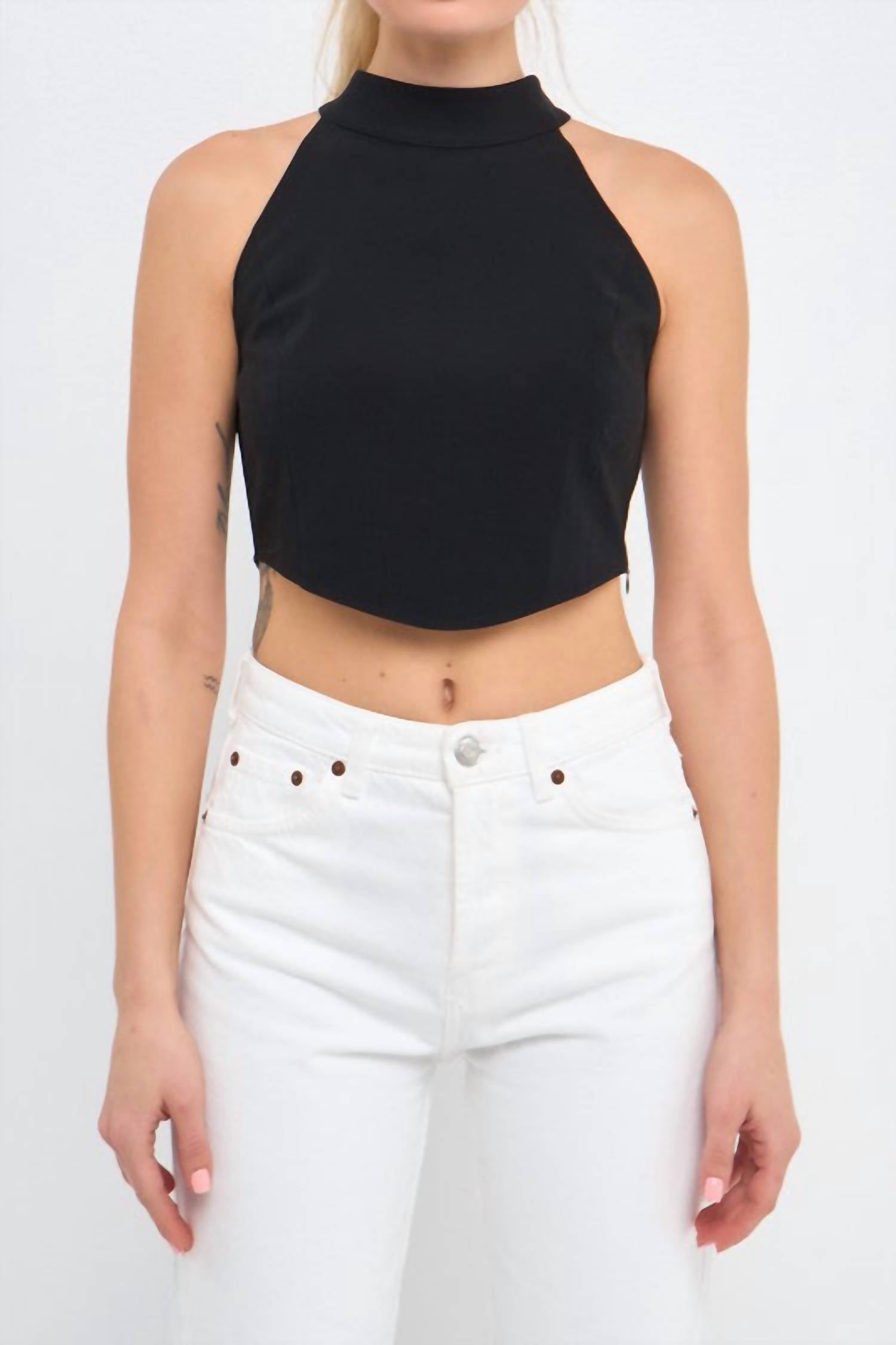 

Топ All Mine черного цвета 2.7 AUGUST APPAREL