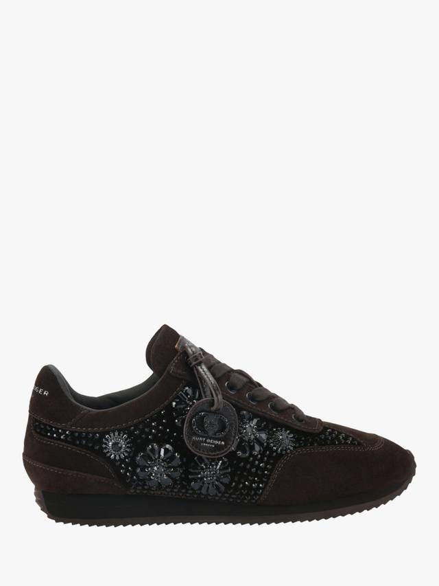 Chelsea Jewel Tag Trainers Kurt Geiger London, Dark Brown