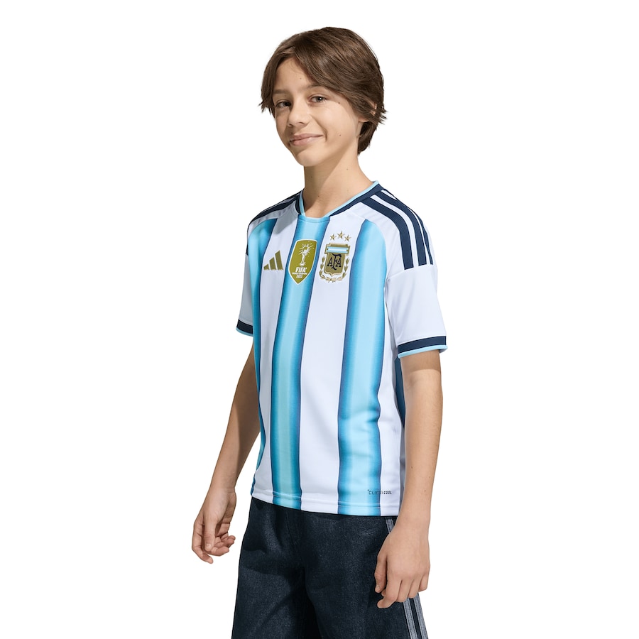 Футболка Performance ADIDAS PERFORMANCE Argentinien 26 Messi, темно-синий/светло-голубой — фото 3