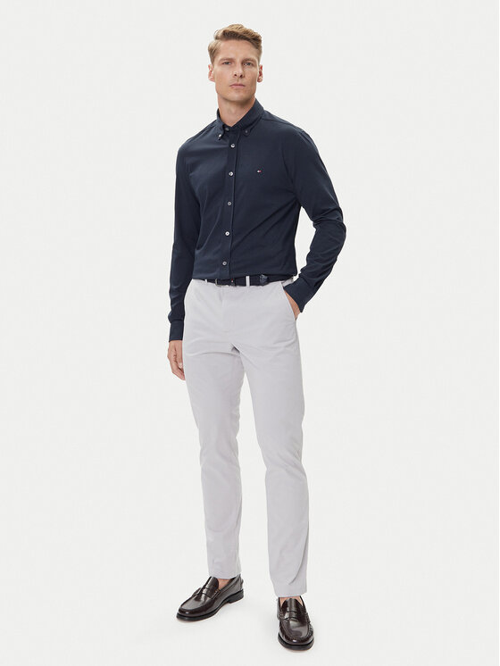 Чиносы straight fit Denton Essential MW0MW40262 Tommy Hilfiger, серый — фото 2