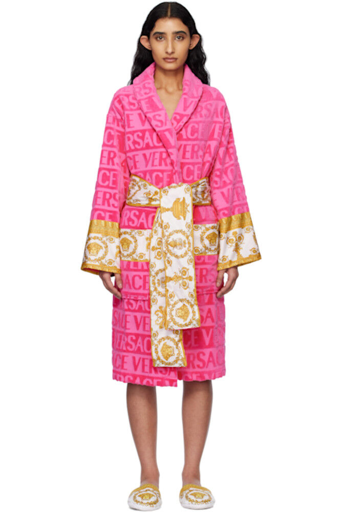 

Розовый халат «I Heart Baroque» Versace Underwear