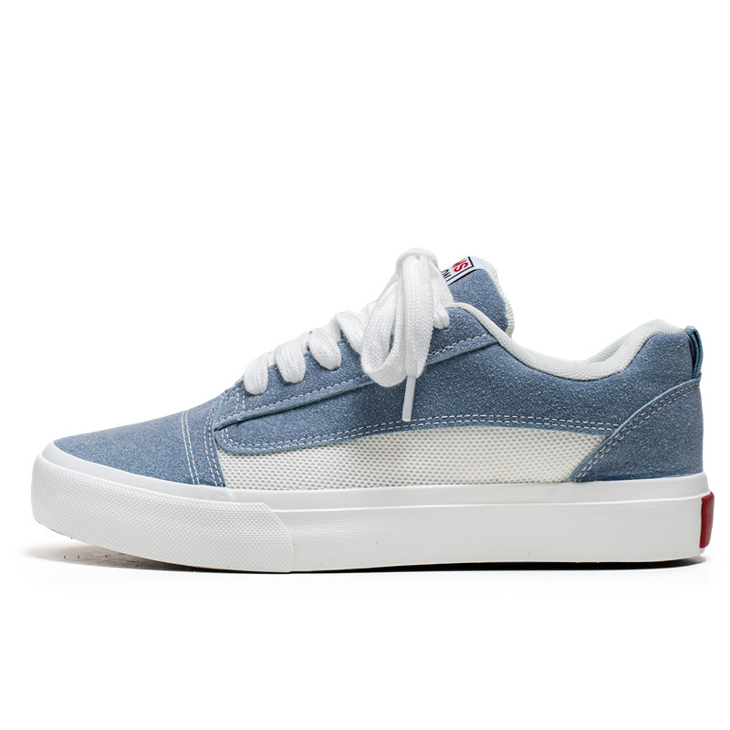 

Скользоустойчивые, износостойкие и сбалансированные низкие кеды для скейтбординга мужские M.M Party, синий