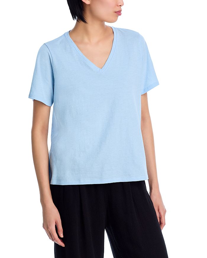 

Футболка с V-образным вырезом Eileen Fisher, синий
