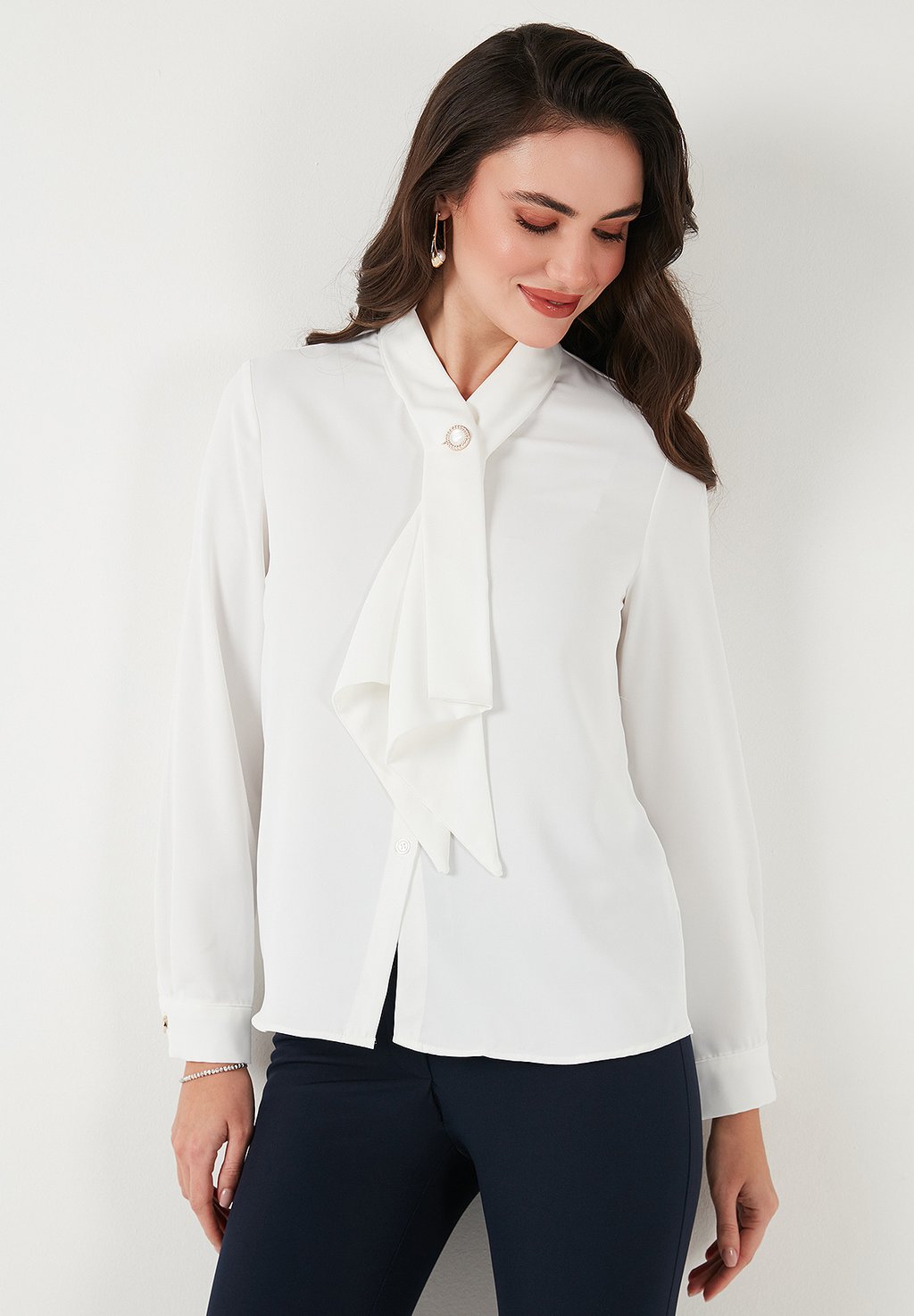 

Блузка на пуговицах REGULAR FIT LELA, бежевый