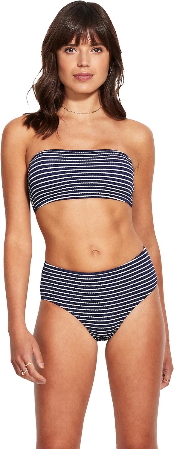 

Купальный топ Seafolly Seaside Stripe Tube Top, цвет True Navy