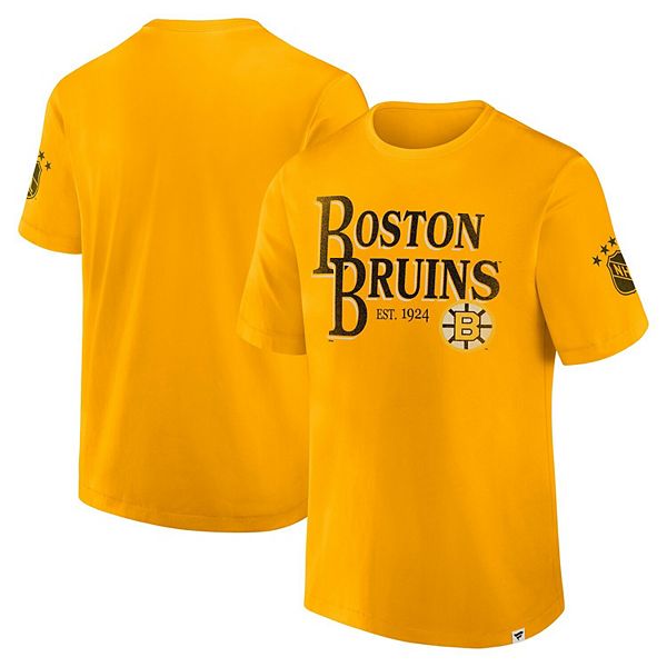 

Мужская футболка yellow boston bruins decades collection made to last Fanatics