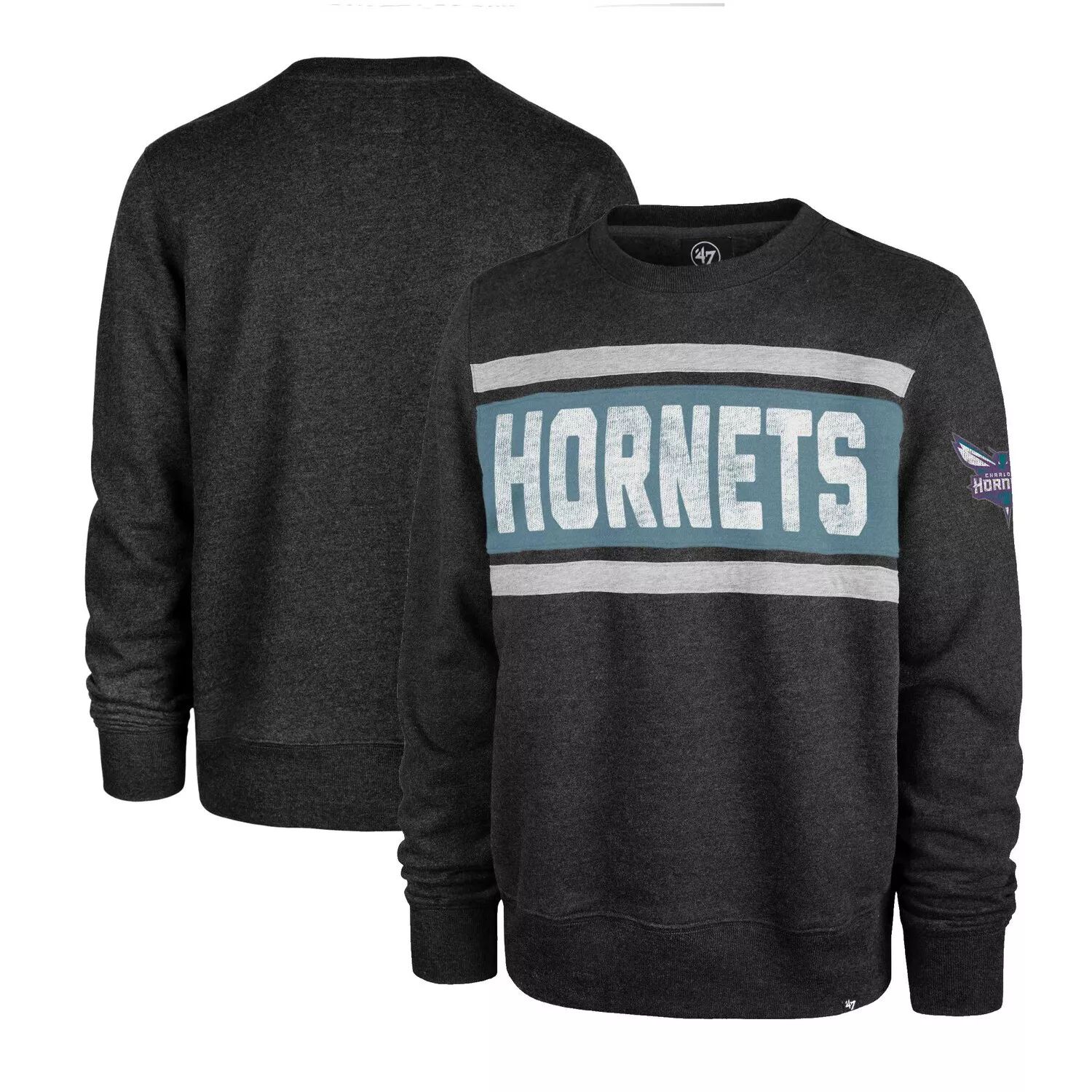 

Мужской пуловер '47 Heather Black Charlotte Hornets Tribeca Emerson свитшот