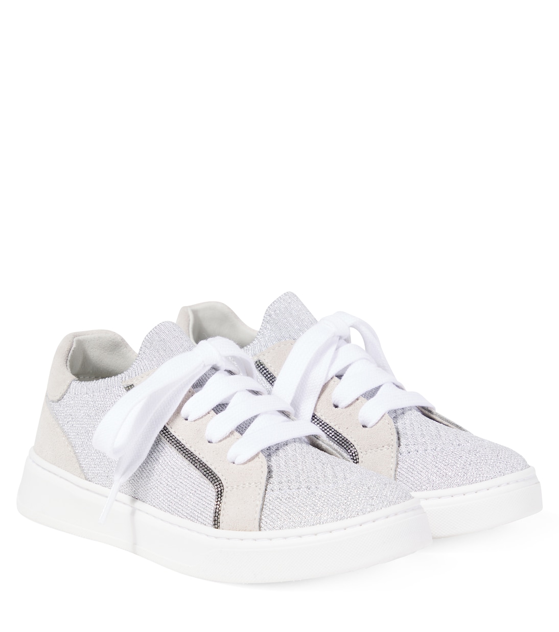

Замшевые кроссовки Brunello Cucinelli Kids, Grigio