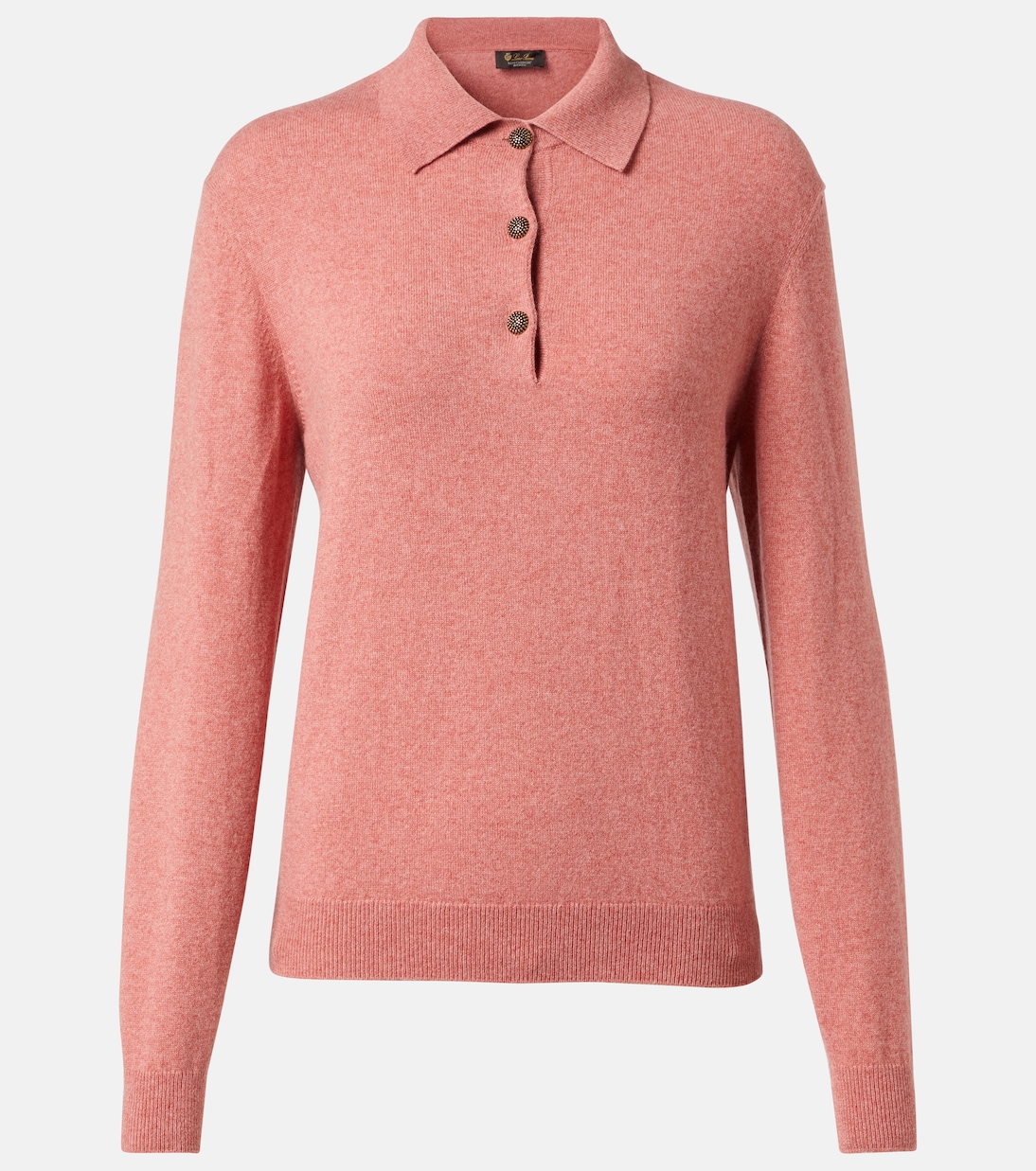 

Кашемировый свитер-поло Loro Piana, Canyon Rose Mel