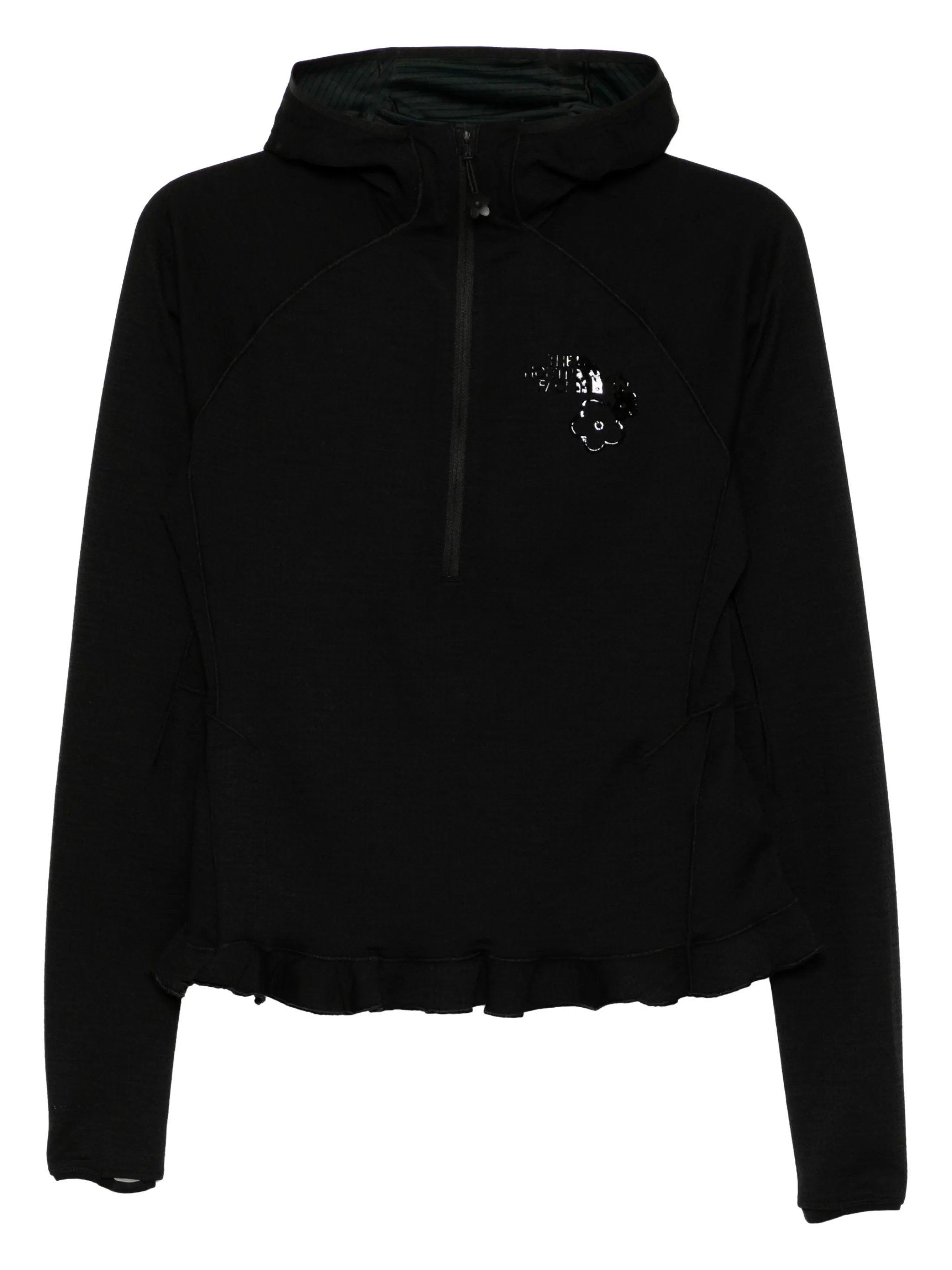 

Топ на молнии с оборками Cecilie Bahnsen, черный