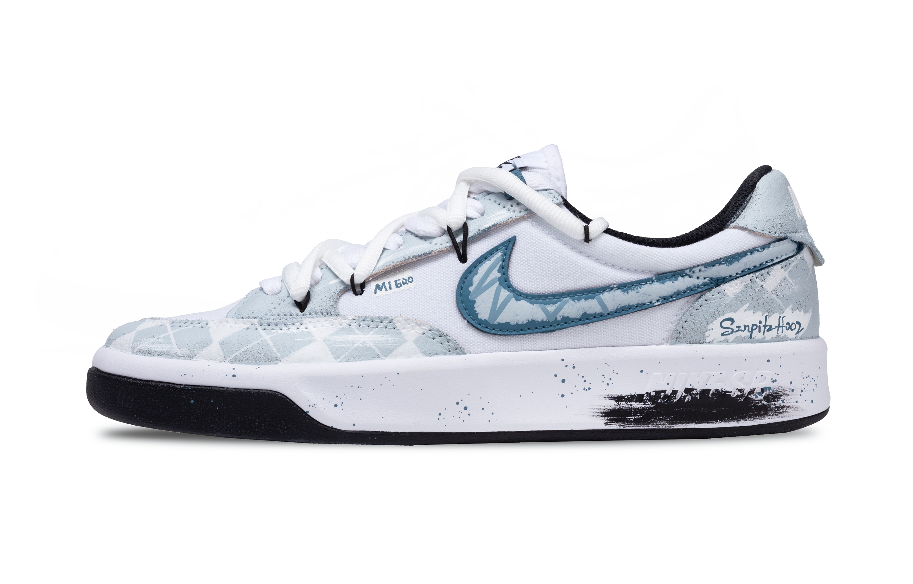 

Nike Кроссовки для скейтбординга SB Adversary сине-белые с нескользящей подошвой, мужские, светло-голубые