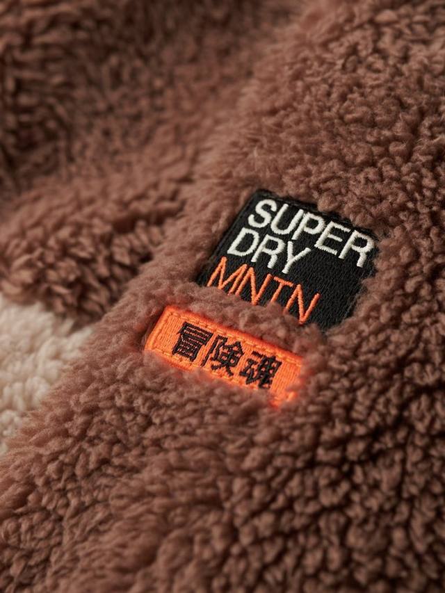Супер мягкий джемпер хенли из пюре Superdry, цвет Nutmeg Spice Brown — фото 4