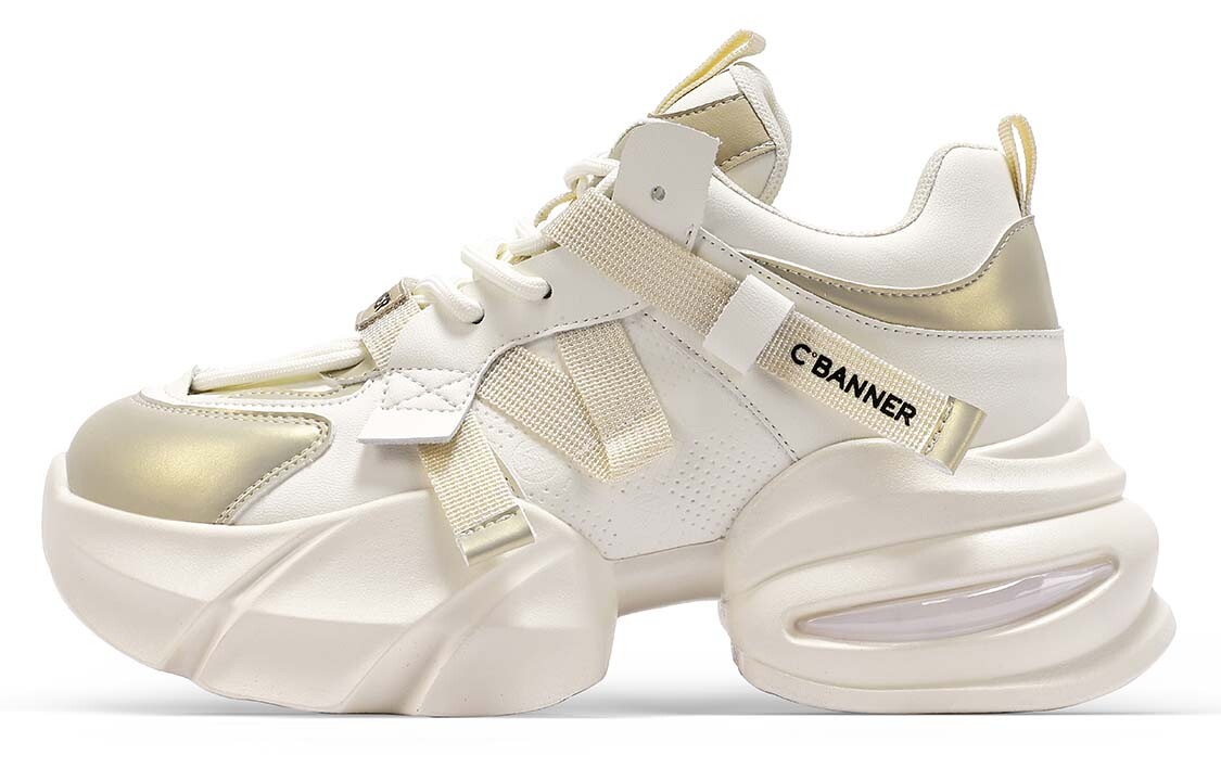 

Кроссовки C°BANNER Chunky Sneakers Women's Low-top Gold, золотой, Желтый, Кроссовки C°BANNER Chunky Sneakers Women's Low-top Gold, золотой