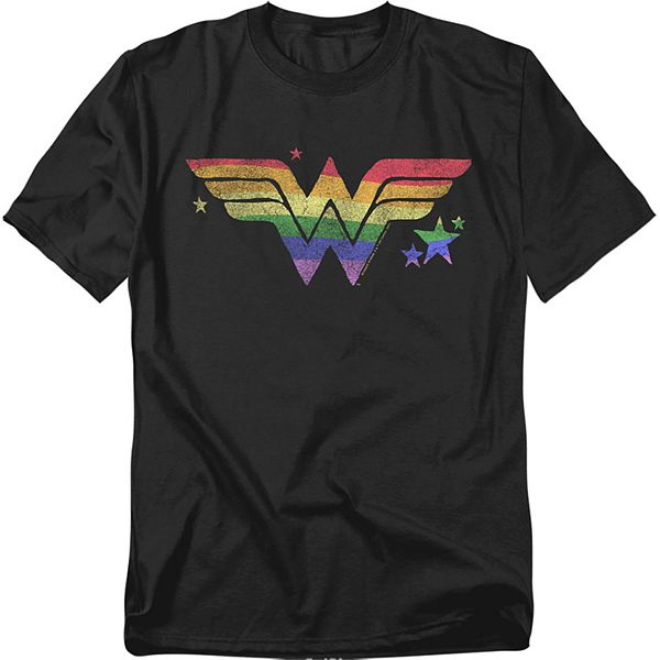 

Футболка Big & tall dc comics wonder woman rainbow sketch logo Licensed Character