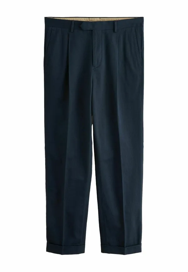 Классические зауженные брюки с двойной складкой Next, Navy Blue