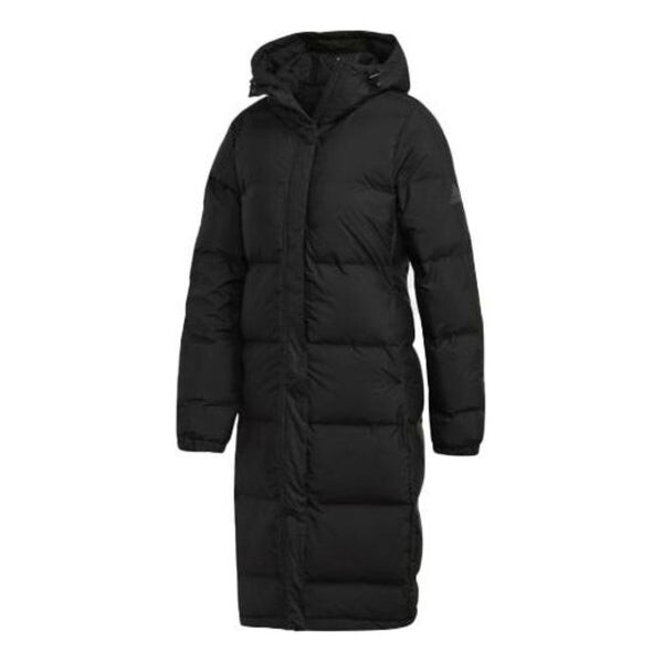 

Толстовка helionic long down jacket asia sizing 'black' Adidas, черный