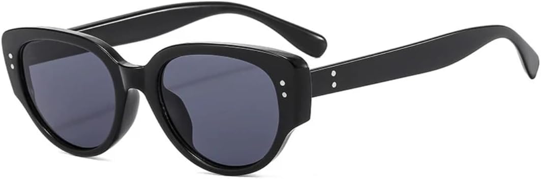 

Классические винтажные солнцезащитные очки «кошачий глаз» с рисунком «рисовый ноготь», женские, мужские, для активного отдыха, путешествий, рыбалки, с защитой от УФ-излучения UV400 TVTBBVV, Black Gray