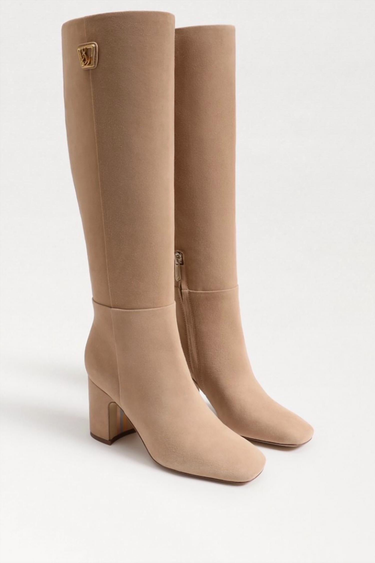 Женские высокие ботинки Faren до колена в светло-карамельном цвете Sam Edelman, Light Caramel