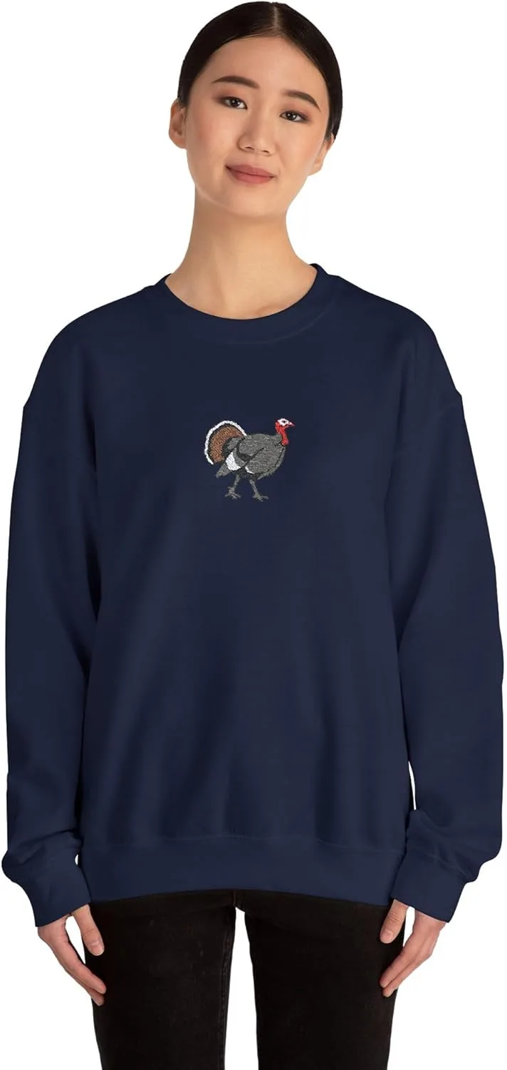 Свитшот с вышивкой Wild Walking Turkey, Unisex Crewneck Jumper — фото 4